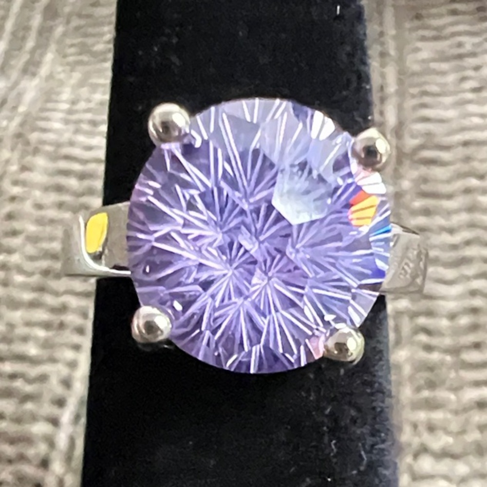 Elegant Purple Gemstone Ring costume jewelry